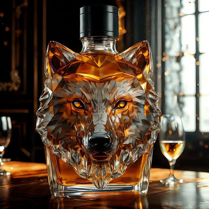 300/350 ml Wolf Head Shape Design Whiskey Decanter Leak-proof Seal Decanter Wine And Whiskey Accessories for Father's Day Gift